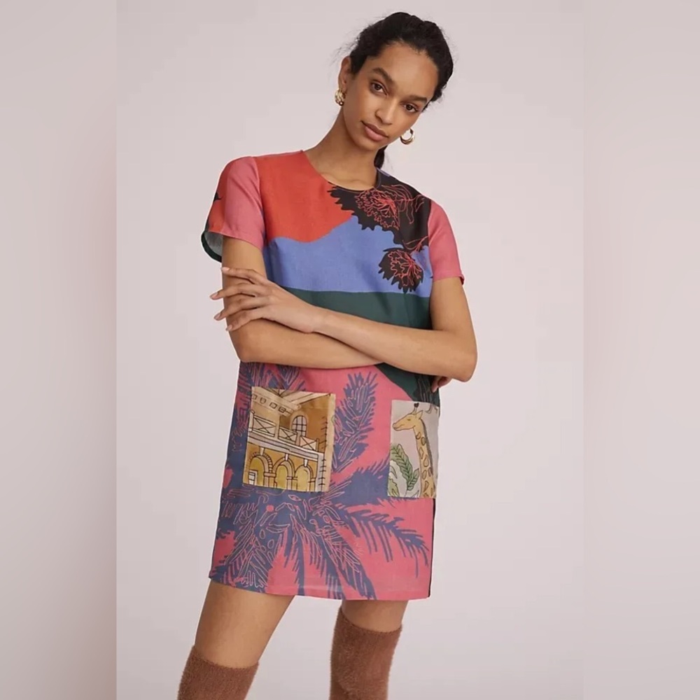 Anthropologie Tropical Shift Dress